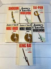 James Clavell Lot Of 7 Vintage Hardcover Books Shogun Noble House Whirlwind