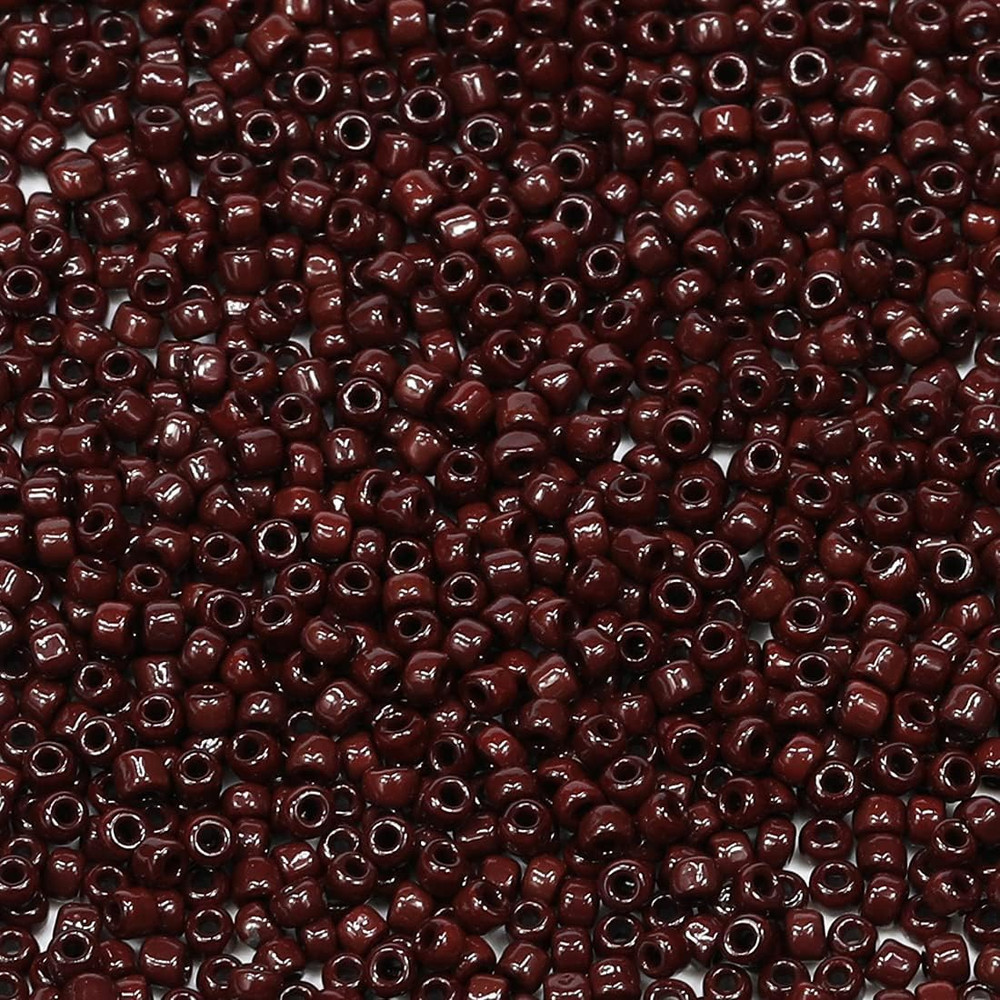 Opaque Coffee Color 3Mm Seed Beads about 3600Pcs/100Grams in Bag, 8/0 Glass Craf