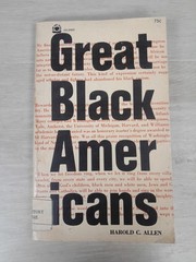 1971 Great Black Americans by Harold C. Allen PB 1st Ed. Ex. Lib. NY Corrections