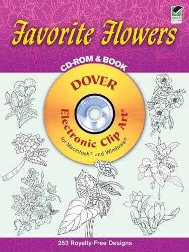 Favorite Flowers CD-ROM and Book (Dover – Paperback, by Dover – Very Good