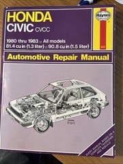 Honda Civic CVCC: 1980 thru 1983: All Models 1.3 & 1.5 liter Repair MN2140