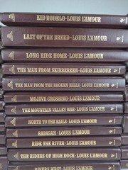 Lot Of 34 Louis L’amour Leatherette Collection Bantam Books HC 1980s-90s