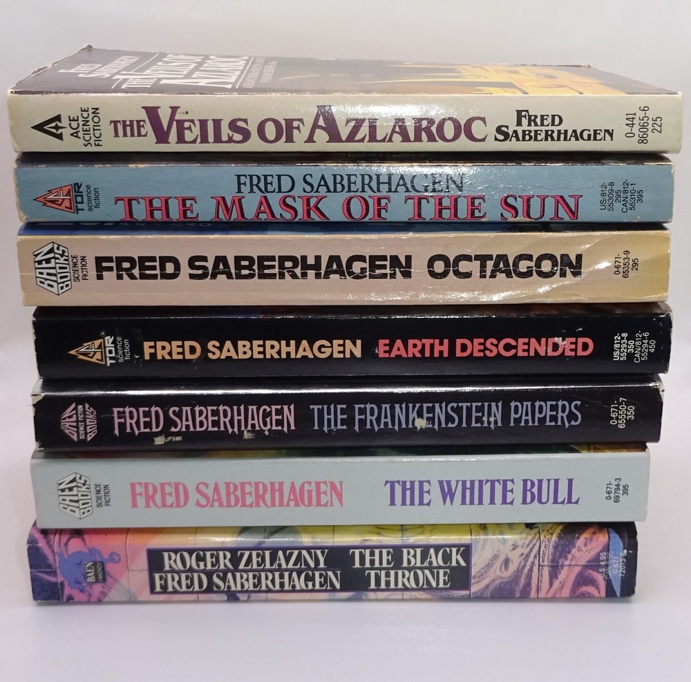 Lot of 7 Fred Saberhagen Vintage Paperback Standalone Novels