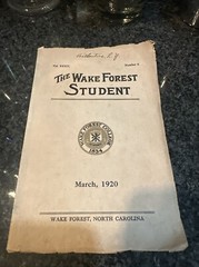 VTG College WAKE FOREST Student Handbook 1920 RACE RELATIONS Raleigh Business