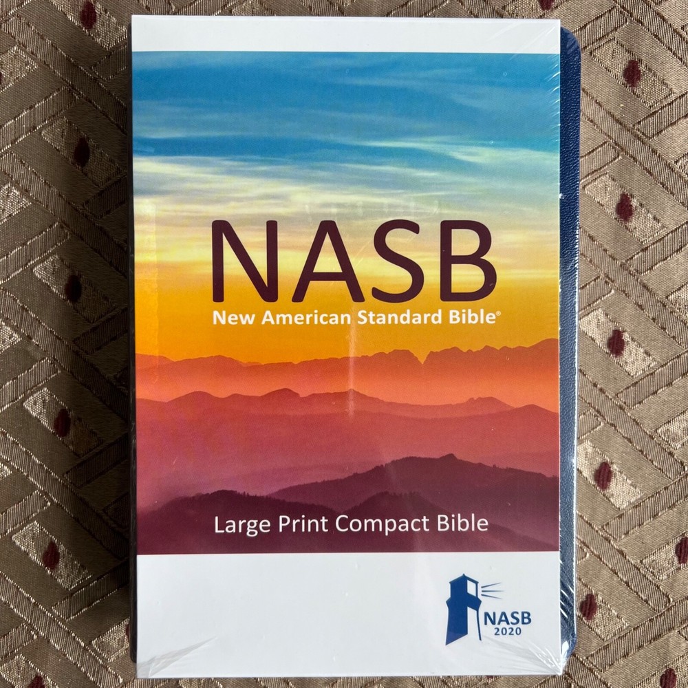 NASB Bible Large Print Compact Soft Cover Blue – NEW