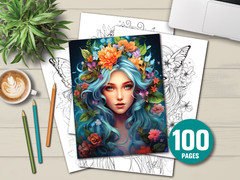Adult Coloring Pages Bundle Fairy bundle 430 pages Printable Pages