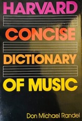 Harvard Concise Dictionary of Music by Don M. Randel (1978, Trade Paperback)