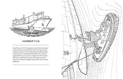 Working Boats Coloring Book, Crestodina, Tom, Excellent Book