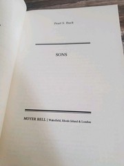 Sons Pearl S. Buck 1997 Third Printing Good Earth Trilogy Moyer Bell Paperback