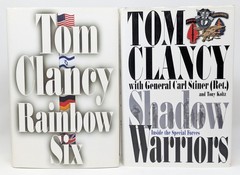 SIGNED Tom Clancy Rainbow Six (1998) & Shadow Warriors (2002) First printings