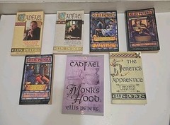 7 Book Lot of Writer Ellis Peters Paperbook Books with “Heretic’s Apprentice” +