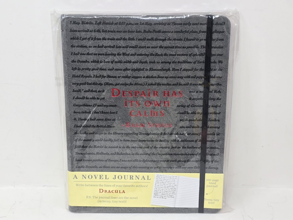A Novel Journal: Dracula by Bram Stoker, Tiny Print Serving As Journal Lines NEW