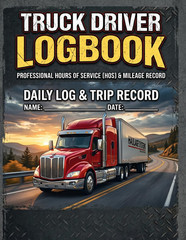 Truck Driver Logbook: Driver Log Book for Truckers, 8.5 x 11 Inches,133 Pages, D
