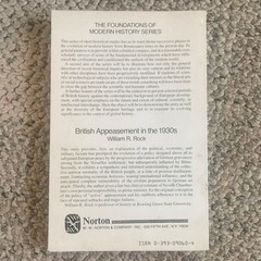 William R. Rock British Appeasement in the 1930s Paperback W. W. Norton WWII