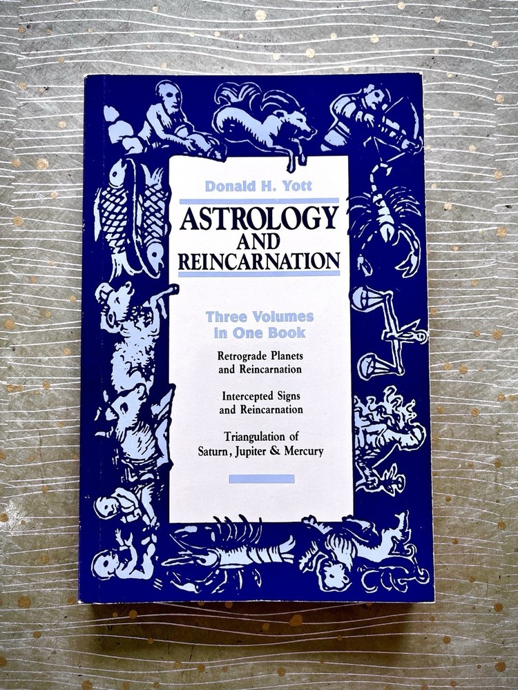 ASTROLOGY AND REINCARNATION ~ DONALD H. YOTT Three Vol. VG+ Vintage Occult PB