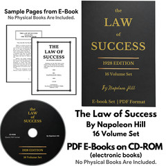 The Law of Success in Sixteen Lessons By Napoleon Hill – PDF eBook on CD-ROM