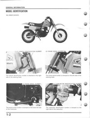HONDA XR80R XR100R Motorcycle Service Manual 1985-1997 – WIRE BIND – COVERED