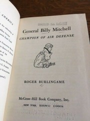 General Billy Mitchell Champion Air Defense Roger Burlingame 1952 exlib