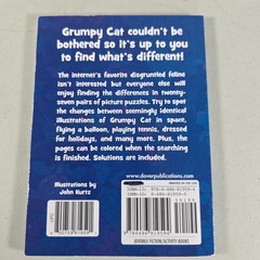 Grumpy Cat Spot‑the‑Differences Coloring Book – 4″ × 6″ – 62 Pages – Dover