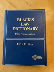 Black’s Law Dictionary Fifth Edition (1979) Henry Campbell Black (used, blue)