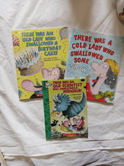 Set of 3 Children’s Storybooks: There Was an Old Woman Who Swallowed Some Snow
