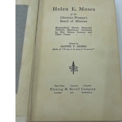 Antique Religious Christian Woman’s Board of Missions Book 1909 Helen Moses