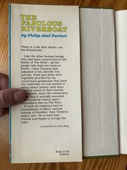 The Fabulous Riverboat by Philip Jose Farmer – 1971 BCE HCDJ – Riverworld #2