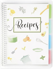 8.5″ x 11″ Recipe Book to Write in Your Own Recipes, Personal Blank Recipe Noteb