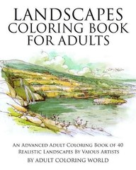 Adult Coloring World Landscapes Coloring Book for Adults (Paperback)