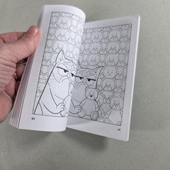 Grumpy Cat Spot‑the‑Differences Coloring Book – 4″ × 6″ – 62 Pages – Dover