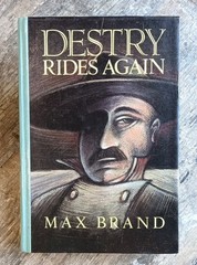 Destry Rides Again ~1987 HC Large Print~ Max Brand Jail Revenge Western Novel LP