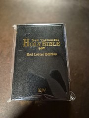 Holy Bible New Testament KJV Black Mini Leatherette 4.5” x 3” Wrapped in Plastic