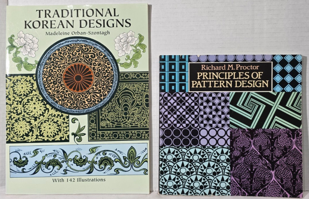 2 Books; Principles of Pattern Design and Traditional Korean Designs