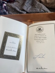 An Hour Before Daylight by Jimmy Carter Hardcover Leather-bound collectors