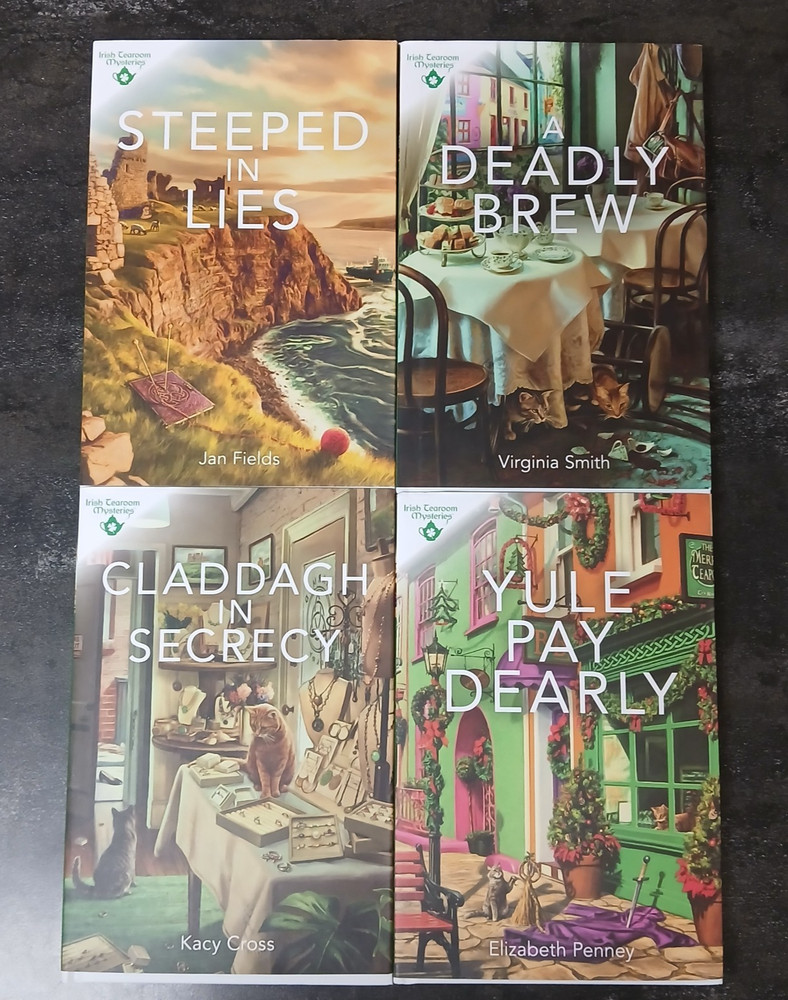 Irish Tearoom Mysteries Book Lot of 4, Hardcover, Annie’s Fiction Books
