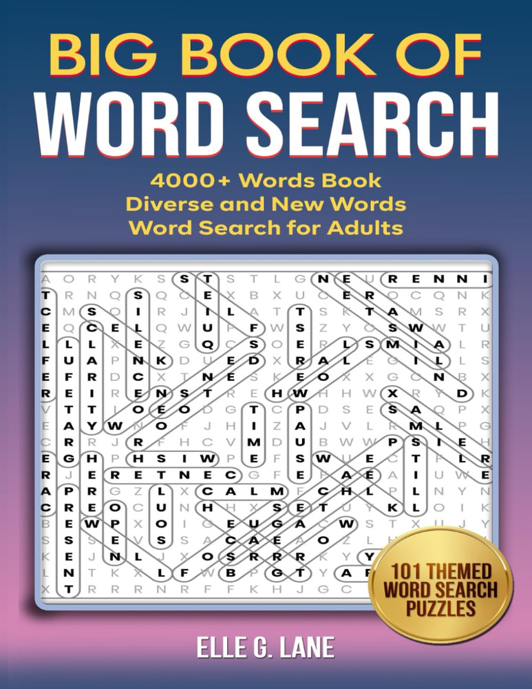 Big Book of Word Search: 4000+ Words Book, Diverse and New Words, Word Search fo