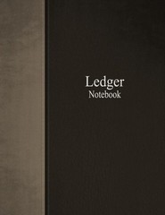 Ledger Notebook: Columnar Ruled Ledger, 3 Columns, 8.5×11 Inches, 100 White