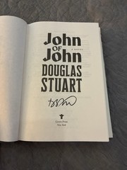 John of John Douglas Stuart Signed First Edition First Printing HC