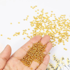 Golden Sliver Lined Color Size 3mm Seed Beads About 3600pcs/100Grams in Bag, 8/0