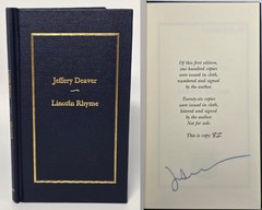 Jeffery Deaver SIGNED “Lincoln Rhyme” Mysterious Profile 1st Ed. Limited Ed.