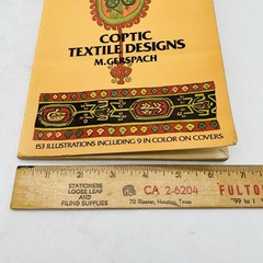 Coptic Textile Designs M. Gerspach 1975 Trade PB Egyptian Patterns Nature