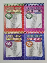 4 New Large Print Word-Finds Puzzle Books Kappa Games Vol #513-516 ~ Search,Hunt