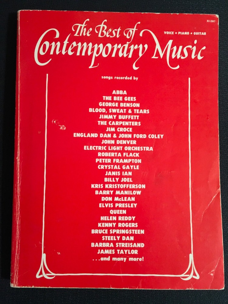 THE BEST OF CONTEMPORARY MUSIC Voice Peano Guitar Big 3 1970s 70s Songbook Song2