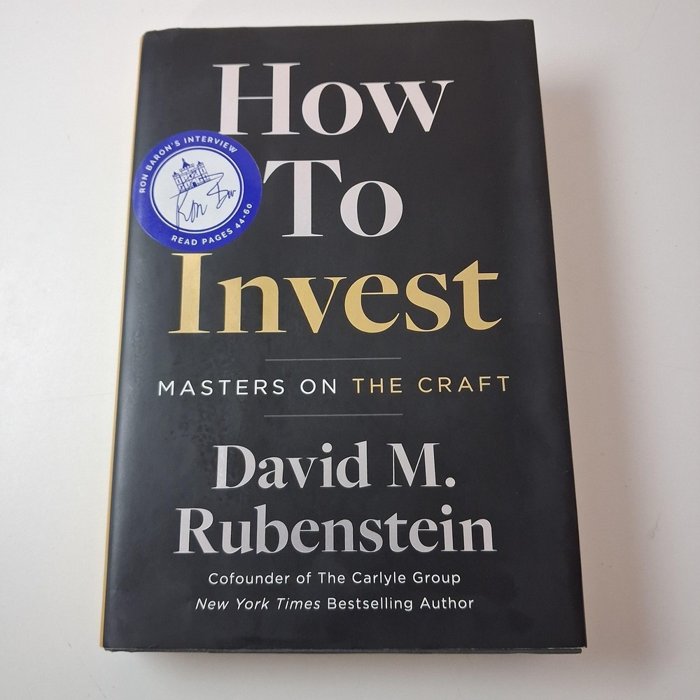How To Invest David M Rubenstein Simon Schuster Black HC DJ 1st Ed 2022 Finance