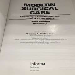 Modern Surgical Care 3rd edition 2 volume set Thomas Miller Informa