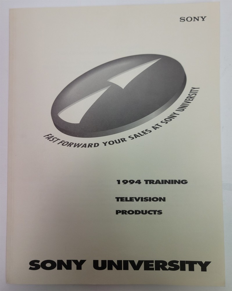1994 Sony University Sales Training & Field Manual for Television Products