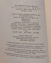 AGRICIDE By Michael W. Fox PB VTG