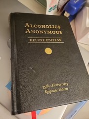 ALCOHOLICS ANONYMOUS 75th Anniversary Deluxe Vegan Leather Bound Bill Wilson