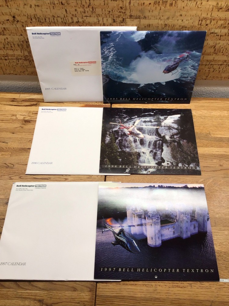 BELL HELICOPTER – Appointment Calendar – 1995 1996 1997 – Lot Of 3 – MM6.115