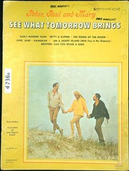 Peter Paul and Mary See What Tomorrow Brings Sheet Music Song Book 1965 736a